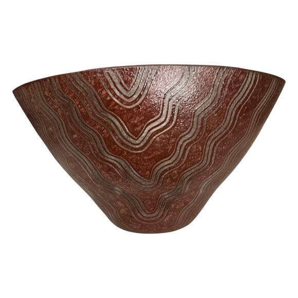 Posts Boda Sweden Tonga Hand Painted Art Glass Bowl - Picture 2 of 10